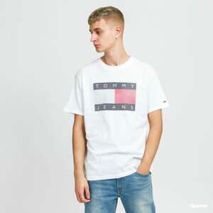 Tričko s krátkým rukávem TOMMY JEANS M Reflective Wave Flag Tee bílé