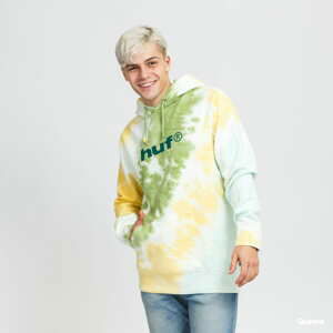 Mikina HUF Lo-Fi Tiedye Hoodie Green/ Yellow