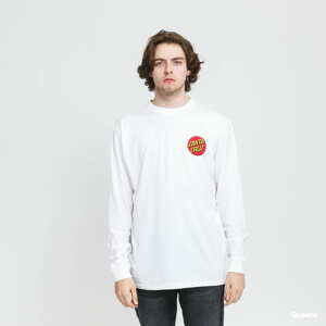 Santa Cruz Classic Dot Chest LS Tee bílé