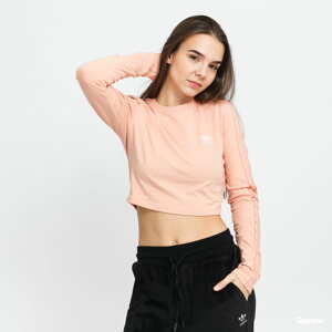 Dámské tričko s dlouhým rukávem adidas Originals Crop LS Tee Pink