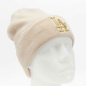 Kulich New Era MLB Wmns Metallic Logo Cuff Knit LA Krémová