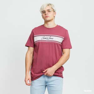 Tričko s krátkým rukávem Jack & Jones JJleo Tee SS vínové