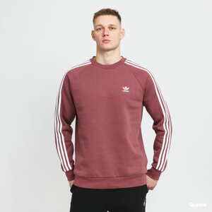 Mikina adidas Originals 3-Stripes Crew vínová