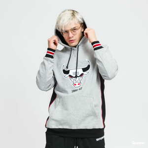 Mikina Mitchell & Ness Pinnacle Heavyweight Fleece Hoodie Chicago Bulls melange šedá