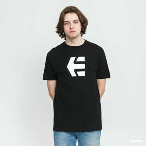 Tričko s krátkým rukávem etnies Icon Tee černé / bílé