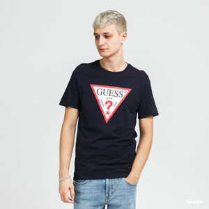 Tričko s krátkým rukávem GUESS M Triangle Logo Tee navy