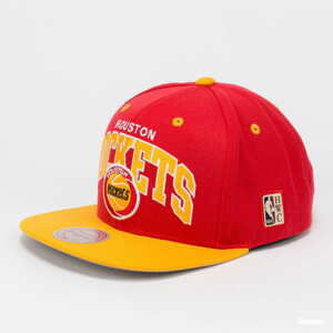 Snapback Mitchell & Ness NBA Team Arch Snapback Houston Rockets červená / žlutá