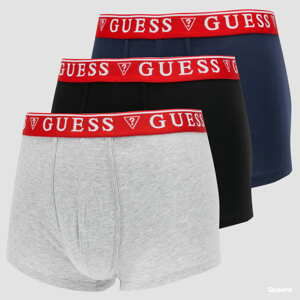 GUESS M 3Pack Boxer černé / navy / melange šedé