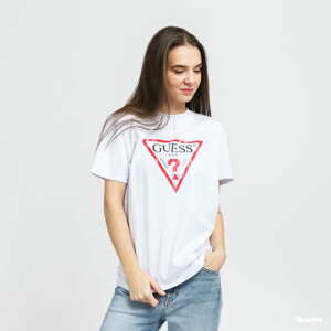 Dámské tričko GUESS W Eco Classic Logo Tee bílé