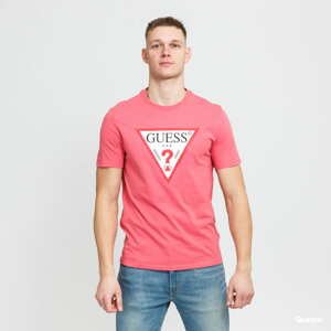 Tričko s krátkým rukávem GUESS M Triangle Logo Tee růžové