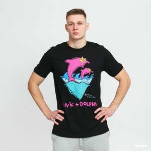 Tričko s krátkým rukávem Pink Dolphin Double Dolphin Tee černé