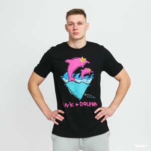 Tričko s krátkým rukávem Pink Dolphin Double Dolphin Tee černé