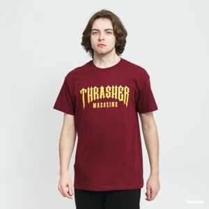 Tričko s krátkým rukávem Thrasher Low Low Logo Tee vínové