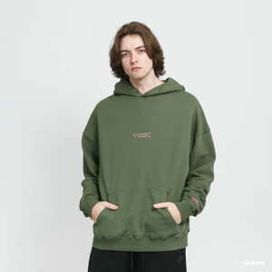 Mikina PREACH Oversized Morse Wording Hoodie olivová