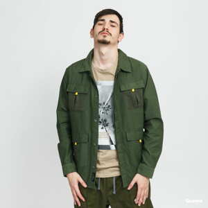 Plátěná bunda The Quiet Life Military Mesh Shirt Jacket olivová