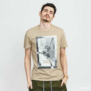 Tričko s krátkým rukávem Jack & Jones JJBILLBOARD Tee SS béžové