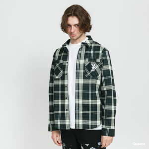 Pánská košile HUF X Playboy Monarch Longsleeve Flannel Dark Green