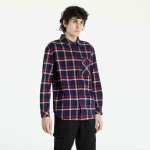 Pánská košile Urban Classics Heavy Oversized Checked Shirt Navy / Red