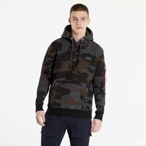 Mikina Alpha Industries Back Print Hoody Black Camo