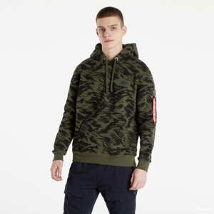 Mikina Alpha Industries Back Print Hoody Camo Brushstroke green