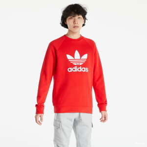 Mikina adidas Originals Adicolor Classics Trefoil Crewneck Sweatshir červená