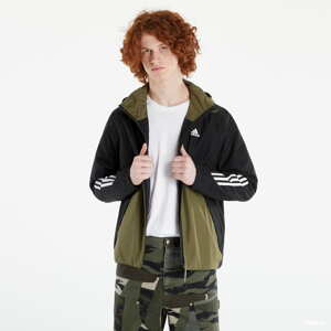 Pánská jarní bunda adidas Performance BSC 3-Stripes RAIN.RDY Jacket black / focus olive