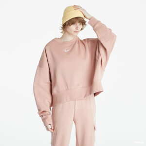 Dámská mikina Nike Oversized Fleece Crew Sweatshirt Rose Whisper