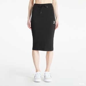 Sukně Puma Classics Ribbed Midi Skirt černá