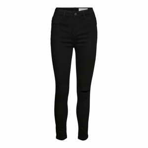 Jeans Noisy May High Waist Skinny Ankle Jeans černé