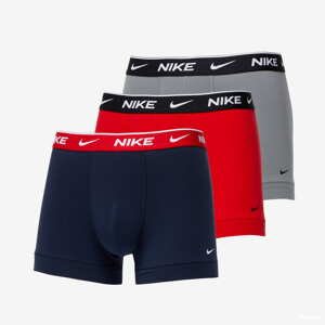 Nike Trunk 3PK červené / šedé / navy