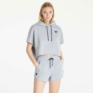 Dámská mikina Under Armour Project Rock Short Sleeve Fleece Hoodie Grey