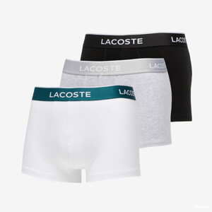 LACOSTE Casual Black Trunks bílé, černé, šedé