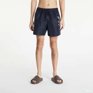 Pánské koupací šortky Tommy Hilfiger Mid Length Signature Logo Swim Shorts modré