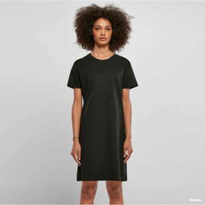 Šaty Urban Classics Ladies Recycled Cotton Boxy Tee Dress Black