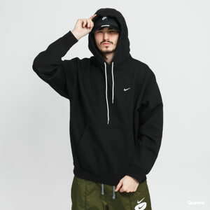 Mikina Nike Solo Swoosh Men's Fleece Hoodie Black/ White