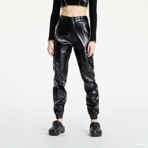 Dámské kalhoty Sixth June Cargo Faux Leather Pants černé