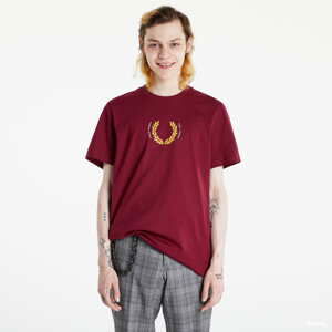 Pánské tričko FRED PERRY Laurel Wreath Tee vínové