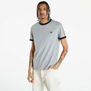 Pánské tričko FRED PERRY Taped Ringer Tee šedivé