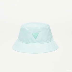 Klobouk GUESS Front Logo Bucket Hat tyrkysový