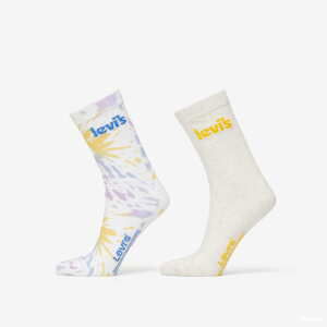 Ponožky Levi's ® 2-Pack Owl Tie Dye Socks Set bílé