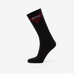 Ponožky GUESS Triangle Logo Crew Socks černé