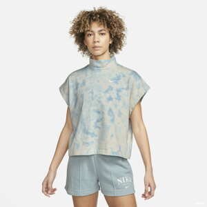 Tričko Nike Women's Washed Jersey Top Worn Blue/ White