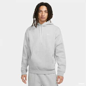 Mikina Nike Solo Swoosh Men's Fleece Hoodie Dk Grey Heather/ White