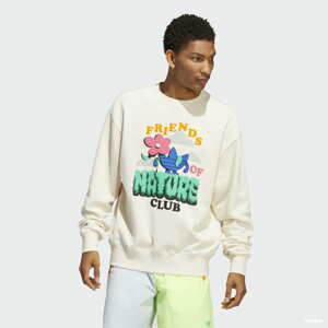 Mikina adidas Originals Friends of Nature Club Crewneck krémová