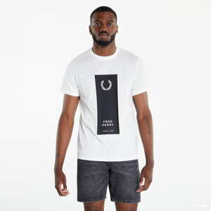 Pánské tričko FRED PERRY Block Print bílé