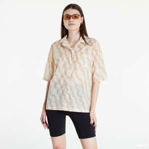 Dámské tričko Reebok Classics Summer Waves Print Collared T-Shirt Beige