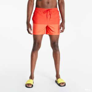 Pánské koupací šortky Calvin Klein Medium Drawstring Swim Shorts Core Logo Block červené
