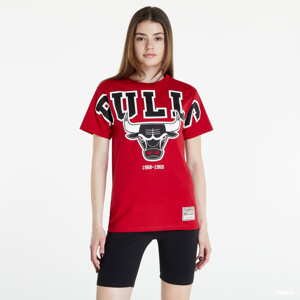 Dámské tričko Mitchell & Ness Womens Logo SS Tee Chicago Bulls červené