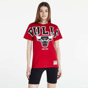 Dámské tričko Mitchell & Ness Womens Logo SS Tee Chicago Bulls červené