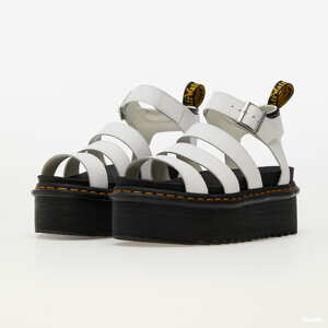 Sandály Dr. Martens Blaire Quad Hydro Leather Platform Strap Sandals White